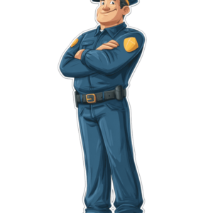 Kartonowa Postać Policjant